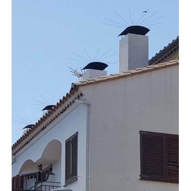 Casas Geminadas com Eolo Aranha Instalado nas Chaminés