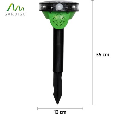 Repelente Solar de Aves – Som e Flash LED - Dimensões