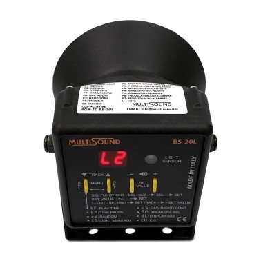 Dispositivo Acústico Afastar Aves MultiSound BS-20L – Estorninhos, Pombos, Gaivotas