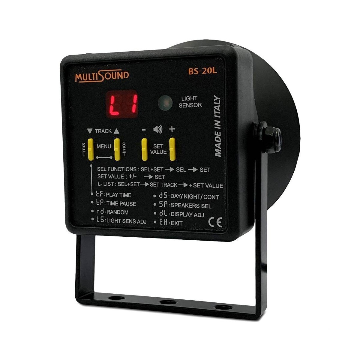 Dispositivo Acústico Afastar Aves MultiSound BS-20L – Estorninhos, Pombos, Gaivotas