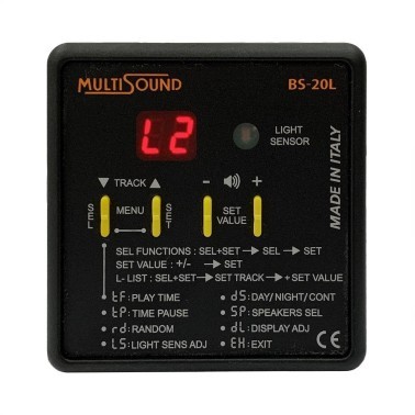 Dispositivo Acústico Afastar Aves MultiSound BS-20L – Estorninhos, Pombos, Gaivotas