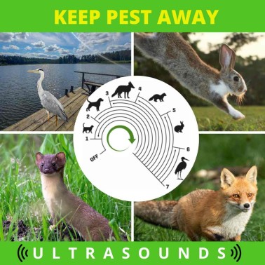 Garden Protector 4 com Flash | Repelente Ultrassónico de Animais