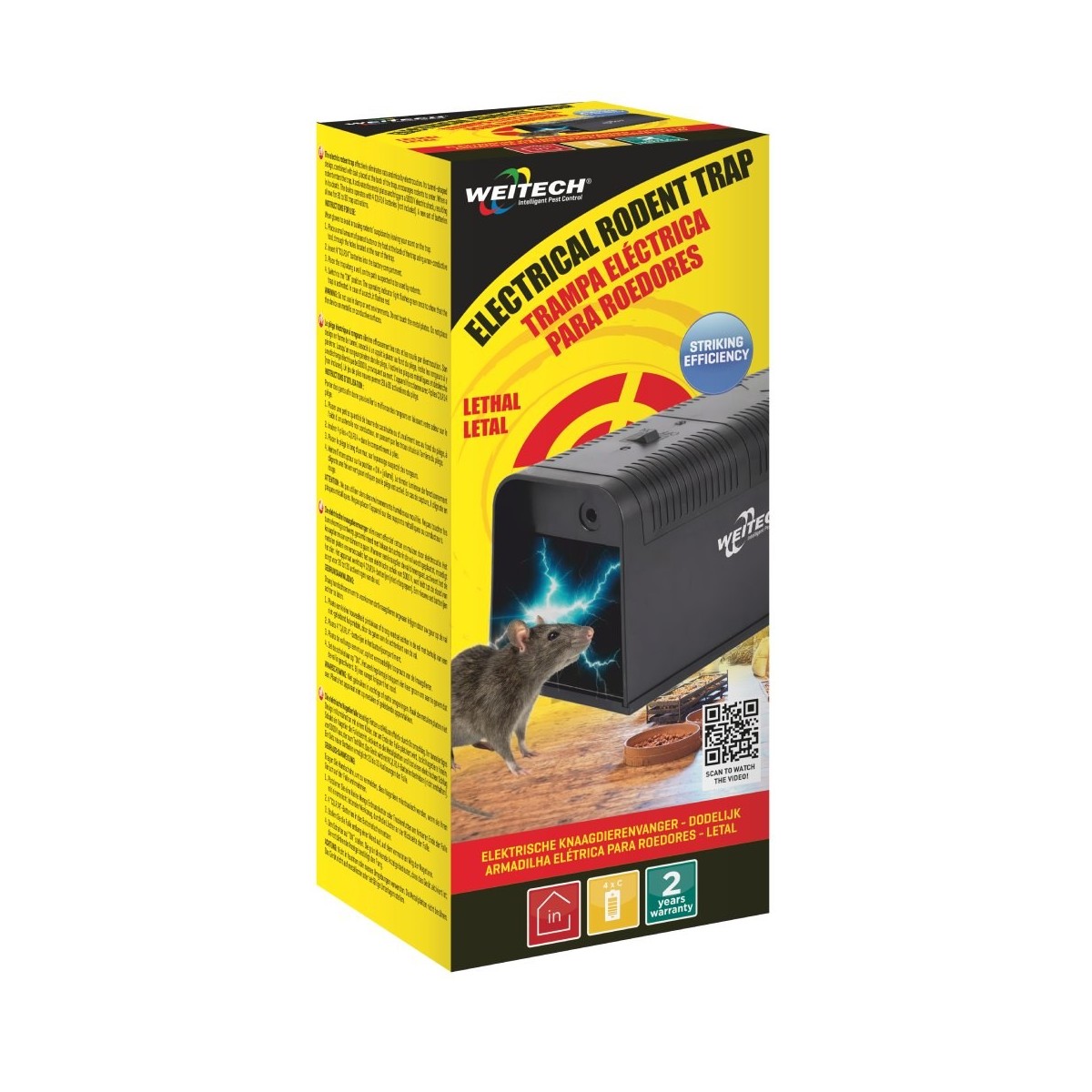 Armadilha Elétrica para Ratos e Ratazanas – Weitech WK0650