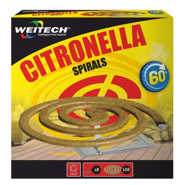 Espirais antimosquitos de citronela Weitech WK8021 | 60 h