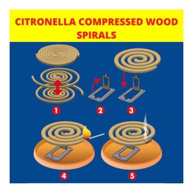 Espirais antimosquitos de citronela Weitech WK8021 | 60 h