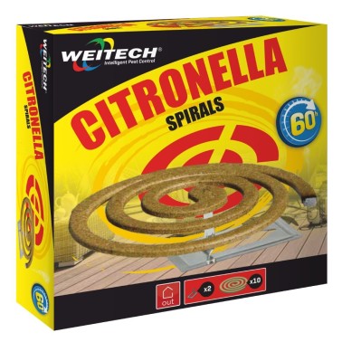 Espirais antimosquitos de citronela Weitech WK8021 | 60 h