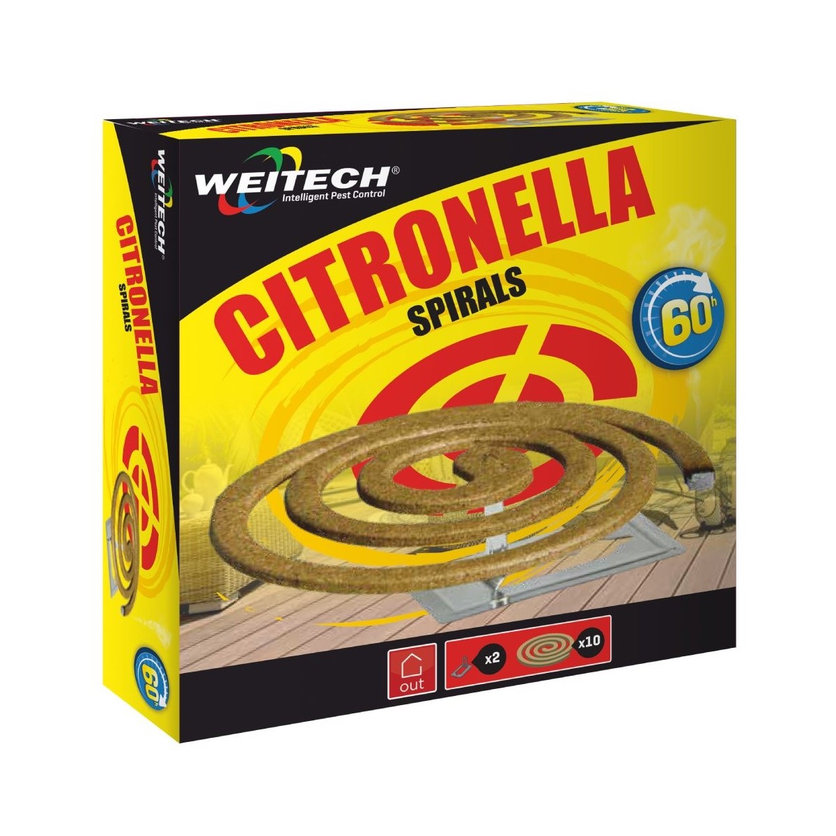 Espirais antimosquitos de citronela Weitech WK8021 | 60 h