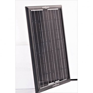 Painel Solar de 25 Watts para os Dissuasores de Pássaros Bird Gard. Vista Lateral