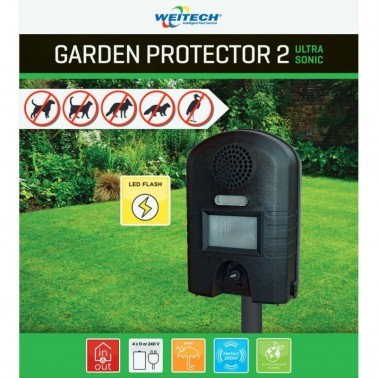 Embalagem do Repelente de Gatos e Animais Garden Protector 2 com Flash